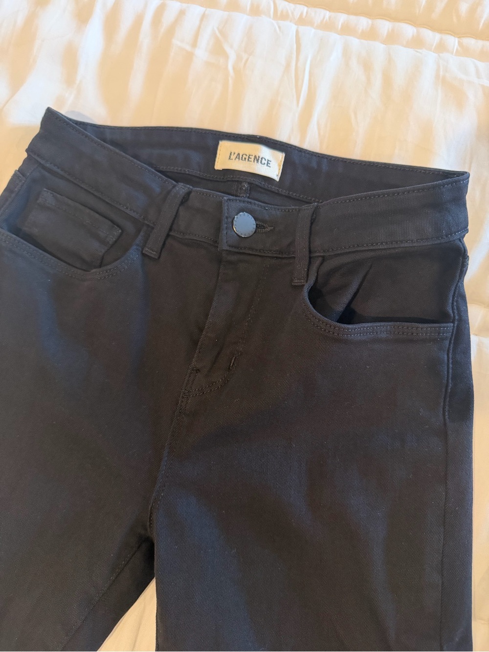L’AGENCE High-Rise Black Flared Women's Jeans - Picture 5 of 6